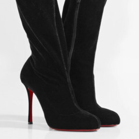 christian louboutin velvet 100 over the knee boots - Picture 5 of 6
